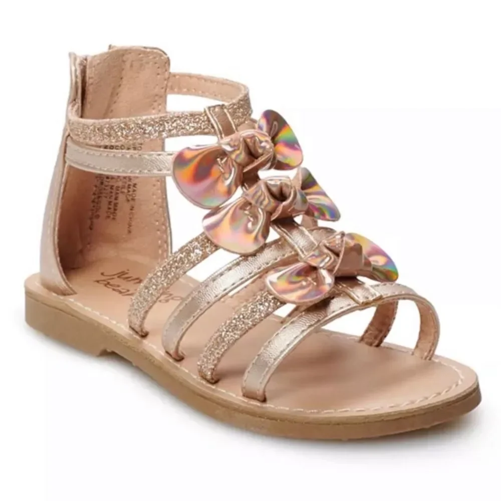 Jumping Beans Girls Enchanted Bow Gladiator Sandals - Rose Gold